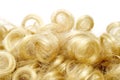 Curly blonde wig