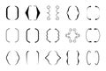 Curly brace set vector. Text brackets collection for messages, quotas