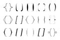 Curly brace set vector. Text brackets collection for messages, quotas