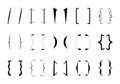 Curly brace set vector. Text brackets collection for messages, quotas