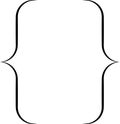 Curly braces, double symmetric brackets. Vector Typography symbols pair, frames for punctuation, maths, elements sign