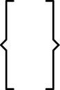 Curly braces, double symmetric brackets. Vector Typography symbols pair, frames for punctuation, maths, sign text quote
