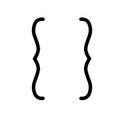 Curly brackets punctuation mark