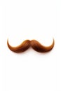 Curly brown mustache isolated on a white background Royalty Free Stock Photo