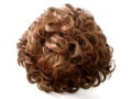 Curly brunette wig Royalty Free Stock Photo