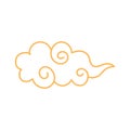 Curly cloud oriental element decoration line design