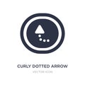 curly dotted arrow icon on white background. Simple element illustration from UI concept