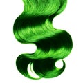 Curly green hair over white Royalty Free Stock Photo