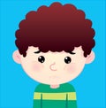 Curly-haired boy who is visibly sad Royalty Free Stock Photo