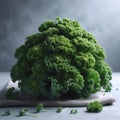 A curly kale microgreens bunch, Ai generated image Royalty Free Stock Photo