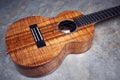 Curly Koa ukulele Royalty Free Stock Photo