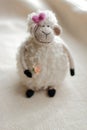 Little lamb soft toy with smile