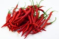 curly red chilies isolated Royalty Free Stock Photo