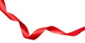 A curly red ribbon for Christmas banners and backgrounds Royalty Free Stock Photo