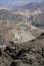 Curly road in the High Atlas mountains in Morocco