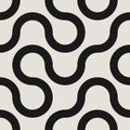 Curly seamless striped pattern. Vector stylish endless background. Creative wavy texture Royalty Free Stock Photo