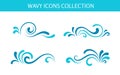 Curly wave icons