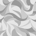 Swirling waves. Delicate nature texture. Floral abstract light grey and white vector seamless background Royalty Free Stock Photo