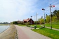 Curonian Bay Embankment in Nida, Lithuania Royalty Free Stock Photo