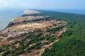 Curonian Spit from above, aerial view of the national park Royalty Free Stock Photo