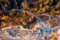 Curonian Spit from above Kaliningrad Russia, aerial top view of national park Royalty Free Stock Photo