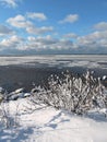 Curonian Spit shore in winter, Lithuania Royalty Free Stock Photo