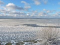 Curonian Spit shore in winter, Lithuania Royalty Free Stock Photo