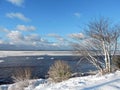 Curonian Spit shore in winter, Lithuania Royalty Free Stock Photo