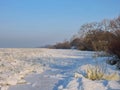 Curonian Spit shore in winter, Lithuania Royalty Free Stock Photo