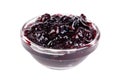 Currant jam glass isolated