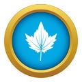 Currant tree leaf icon blue vector isolated