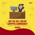 Buy or sell online crypto currency banner design