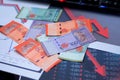Malaysian Ringgit and Economic Downturn. Royalty Free Stock Photo