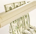 Currency Being Shredded 2 Royalty Free Stock Photo