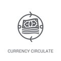 currency circulate icon. Trendy currency circulate logo concept