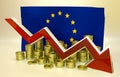 Currency collapse - European Union Royalty Free Stock Photo