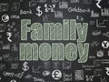 Currency concept: Family Money on School board background