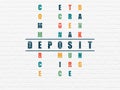 Currency concept: Deposit in Crossword Puzzle Royalty Free Stock Photo