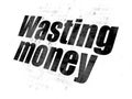 Currency concept: Wasting Money on Digital background Royalty Free Stock Photo