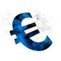 Currency concept: Euro on Digital background Royalty Free Stock Photo