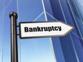Currency concept: sign Bankruptcy on Building background Royalty Free Stock Photo