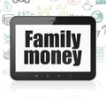 Currency concept: Tablet Computer with Family Money on display