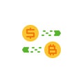 Currency converter flat icon