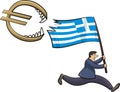 Greek crisis - threat to the euro zone Royalty Free Stock Photo