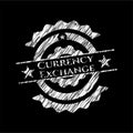 Currency Exchange chalk emblem. Vector Illustration. Detailed. EPS10