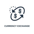 currency exchange icon. cash back, fund management, business solution, finance service concept symbol design, quick loan, mortgage