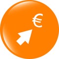 Currency exchange icons, euro money sign with arrows Royalty Free Stock Photo