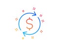 Currency exchange line icon. Money Transfer. Vector Royalty Free Stock Photo