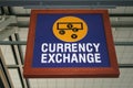 Currency exchange sign Royalty Free Stock Photo