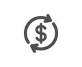 Currency exchange simple icon. Money Transfer. Royalty Free Stock Photo